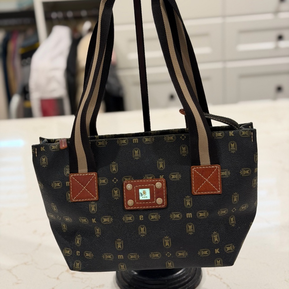 KEM Black and Brown Designer Hand Bag